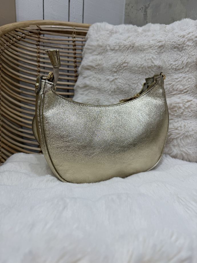 Sac doré cuir