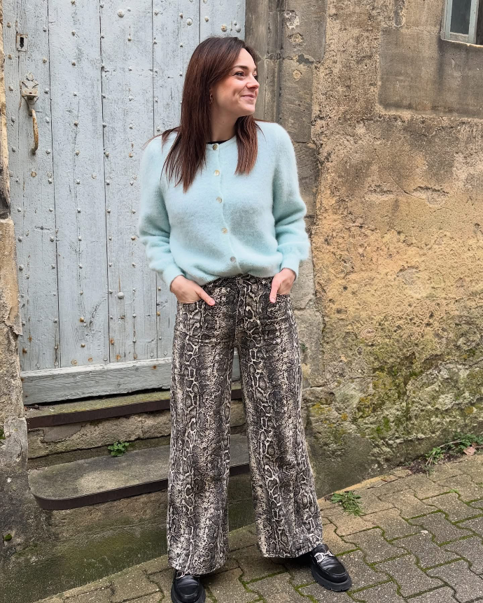 Pantalon motif python