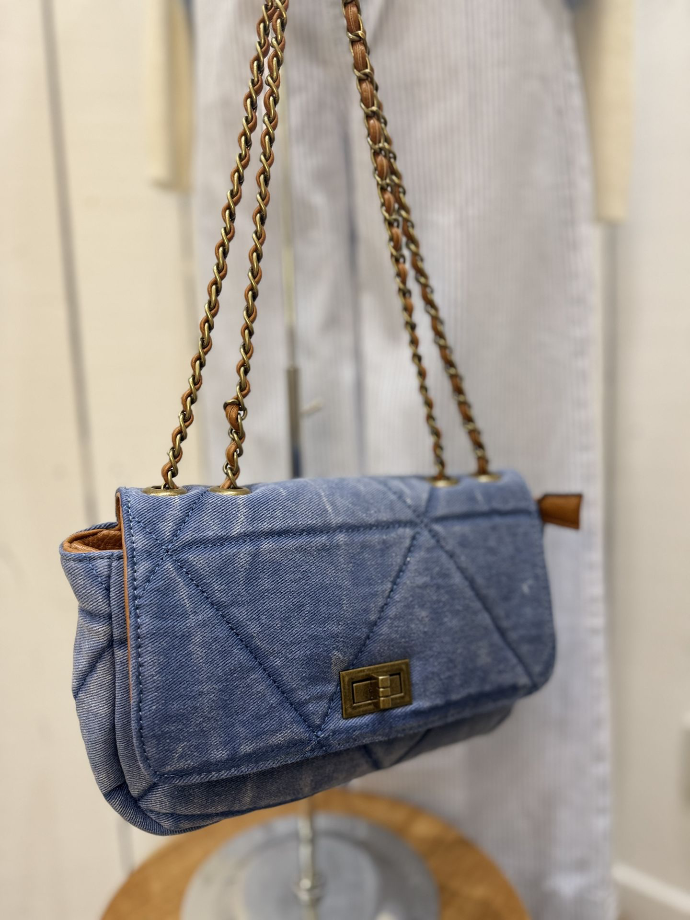 Sac tissu bleu