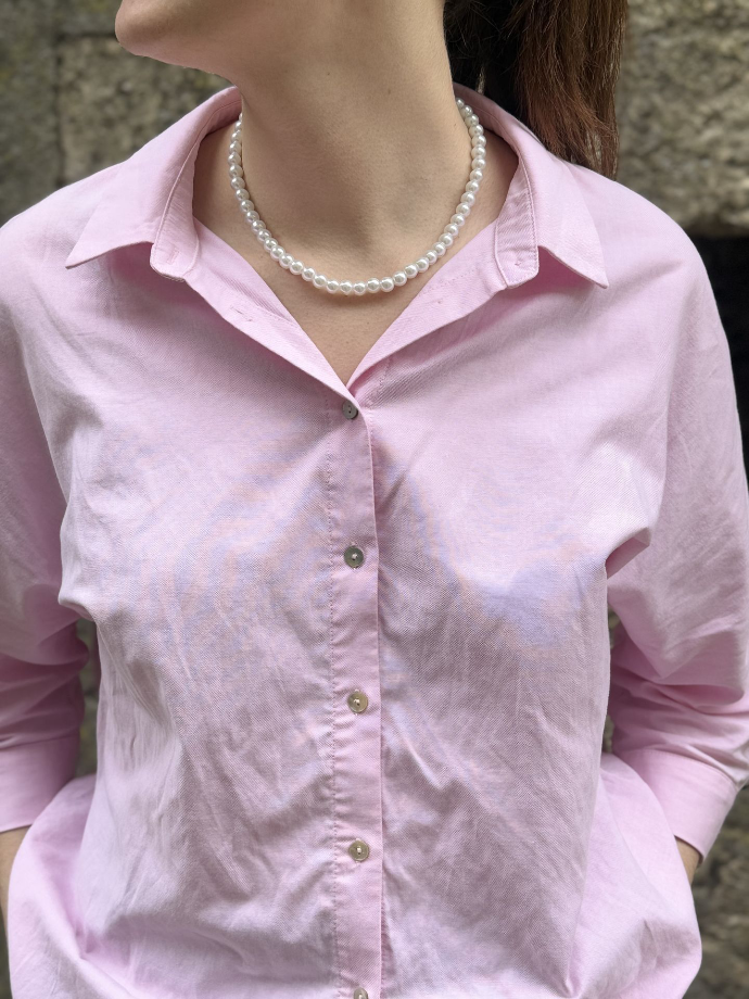 Collier perles blanches